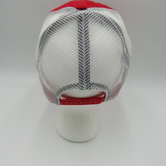 Georgia Bulldogs Snapback Hat Womens Sequins Red White Mesh Trucker Clean Up Cap - Picture 4 of 9